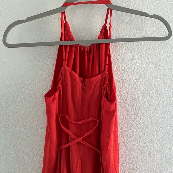 NWT SABA | Summer Halter Tie Back Motown Maxi Dress in Blood Orange | Size 10 - Picture 5 of 10
